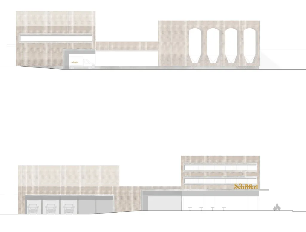 Neubau Produktionsgebäude mit Café Schifferl GmbH, Rosenhof